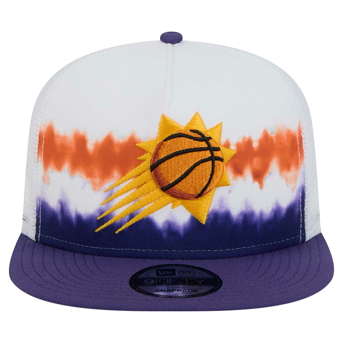 New Era - Phoenix Suns Dip-Dye 9FIFTY A-Frame Trucker Snapback Hat - White/Purple