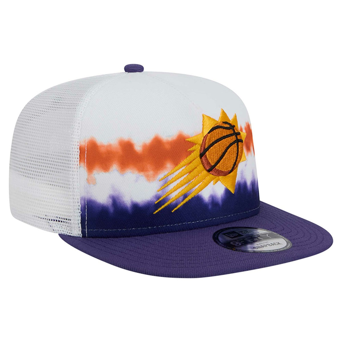 New Era - Phoenix Suns Dip-Dye 9FIFTY A-Frame Trucker Snapback Hat - White/Purple