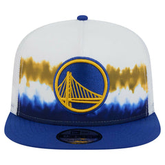 New Era - Golden State Warriors Dip-Dye 9FIFTY A-Frame Trucker Snapback Hat - White/Royal