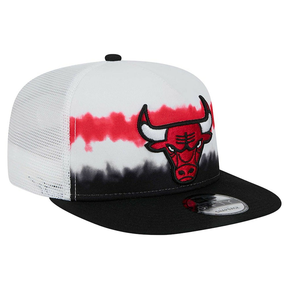 New Era - Chicago Bulls Dip-Dye 9FIFTY A-Frame Trucker Snapback Hat - White/Black