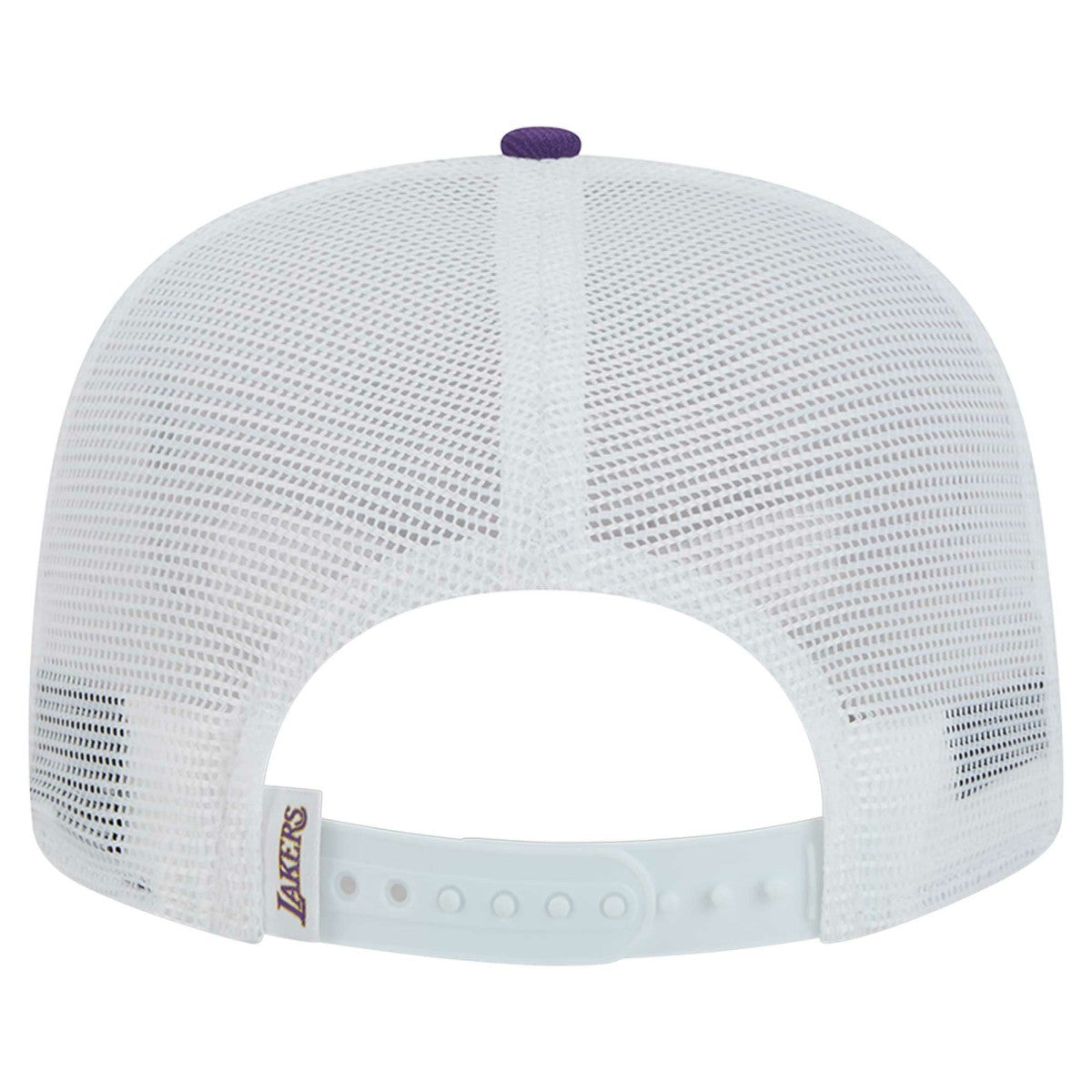 New Era - Los Angeles Lakers Dip-Dye 9FIFTY A-Frame Trucker Snapback Hat - White/Purple