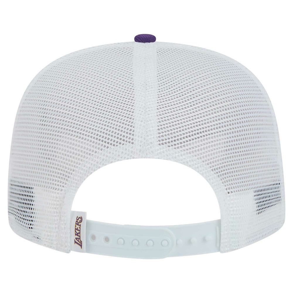 New Era - Los Angeles Lakers Dip-Dye 9FIFTY A-Frame Trucker Snapback Hat - White/Purple