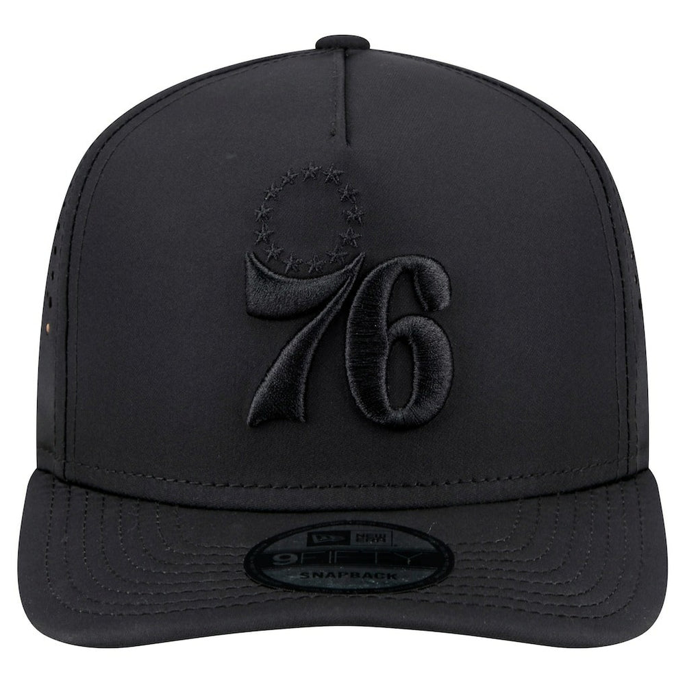 New Era - Philadelphia 76ers Vented 9FIFTY A-Frame Snapback Hat - Black