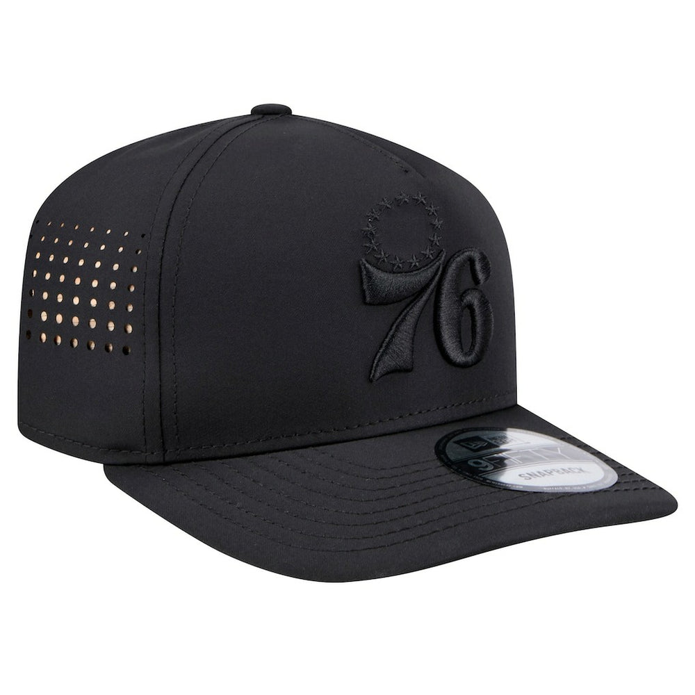 New Era - Philadelphia 76ers Vented 9FIFTY A-Frame Snapback Hat - Black