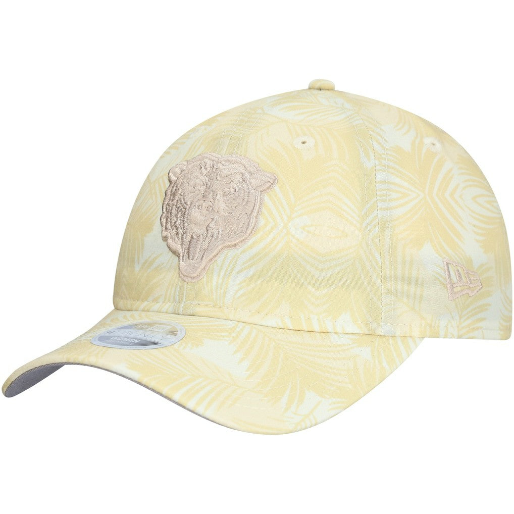 Chicago Bears New Era Women's Frond 9TWENTY Adjustable Hat Cream - NFL