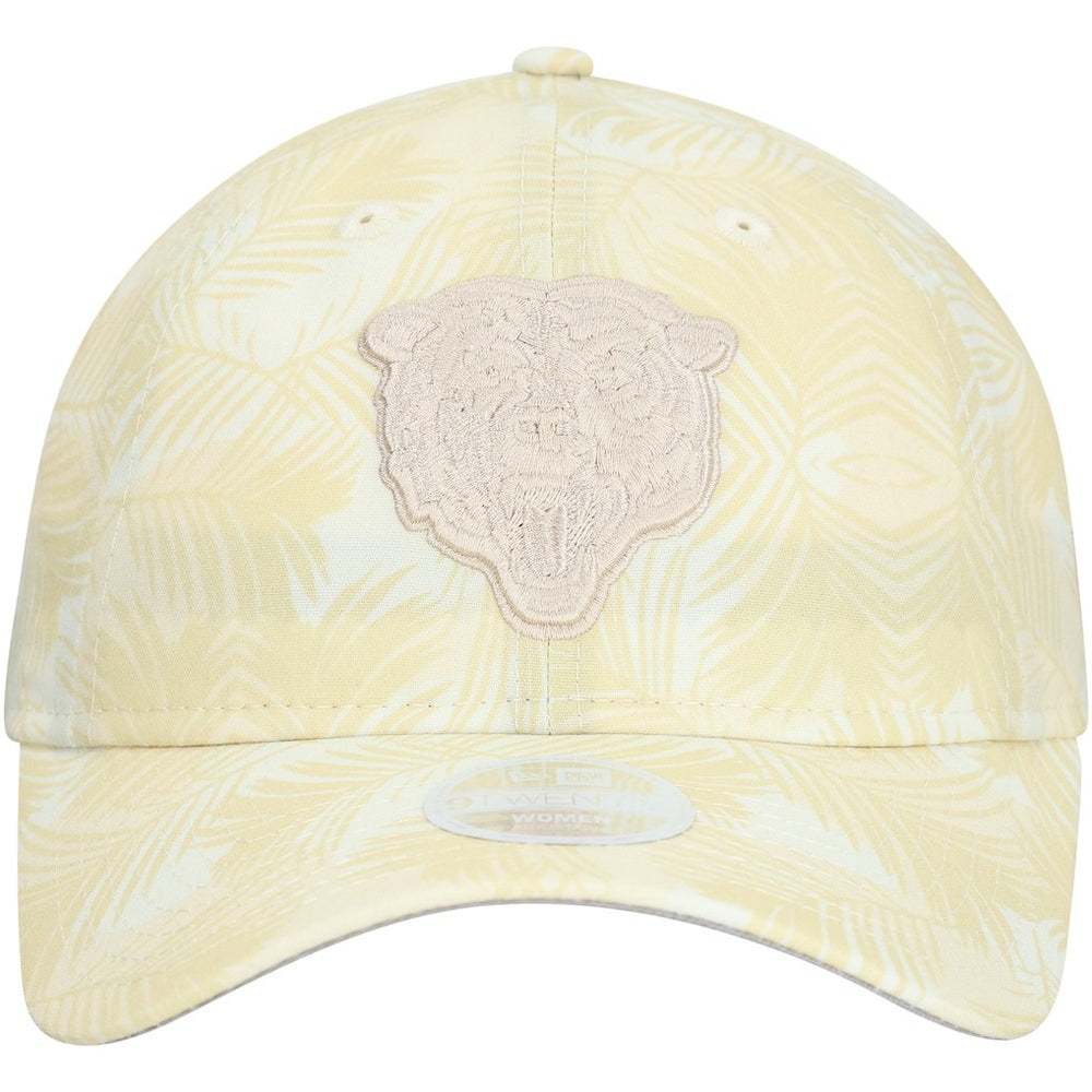 Chicago Bears New Era Women's Frond 9TWENTY Adjustable Hat Cream - NFL