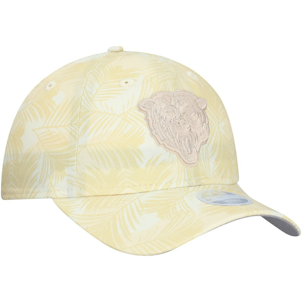Chicago Bears New Era Women's Frond 9TWENTY Adjustable Hat Cream - NFL