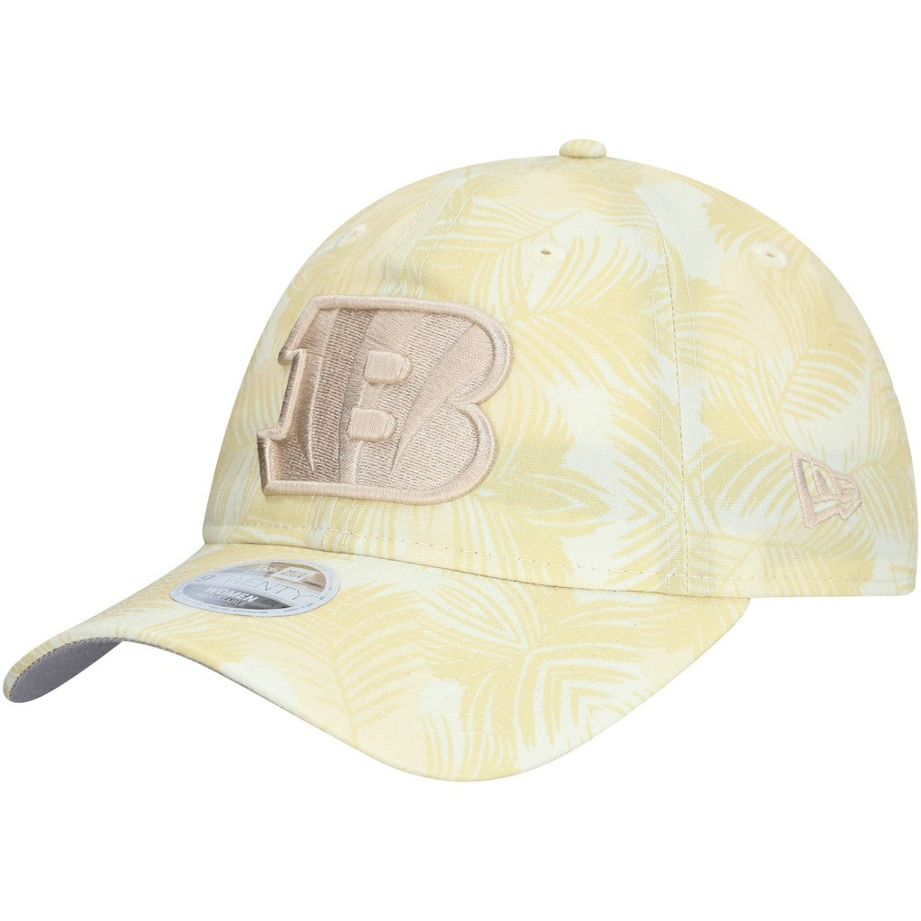 Cincinnati Bengals New Era Women's Frond 9TWENTY Adjustable Hat Cream - NFL