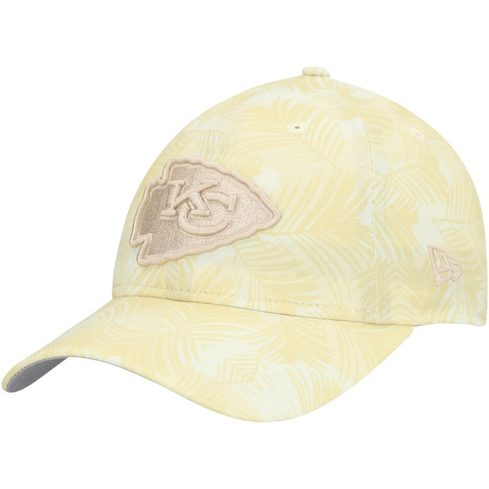 Kansas City Chiefs New Era Women's Frond 9TWENTY Adjustable Hat Cream - NFL