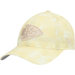 Kansas City Chiefs New Era Women's Frond 9TWENTY Adjustable Hat Cream - NFL