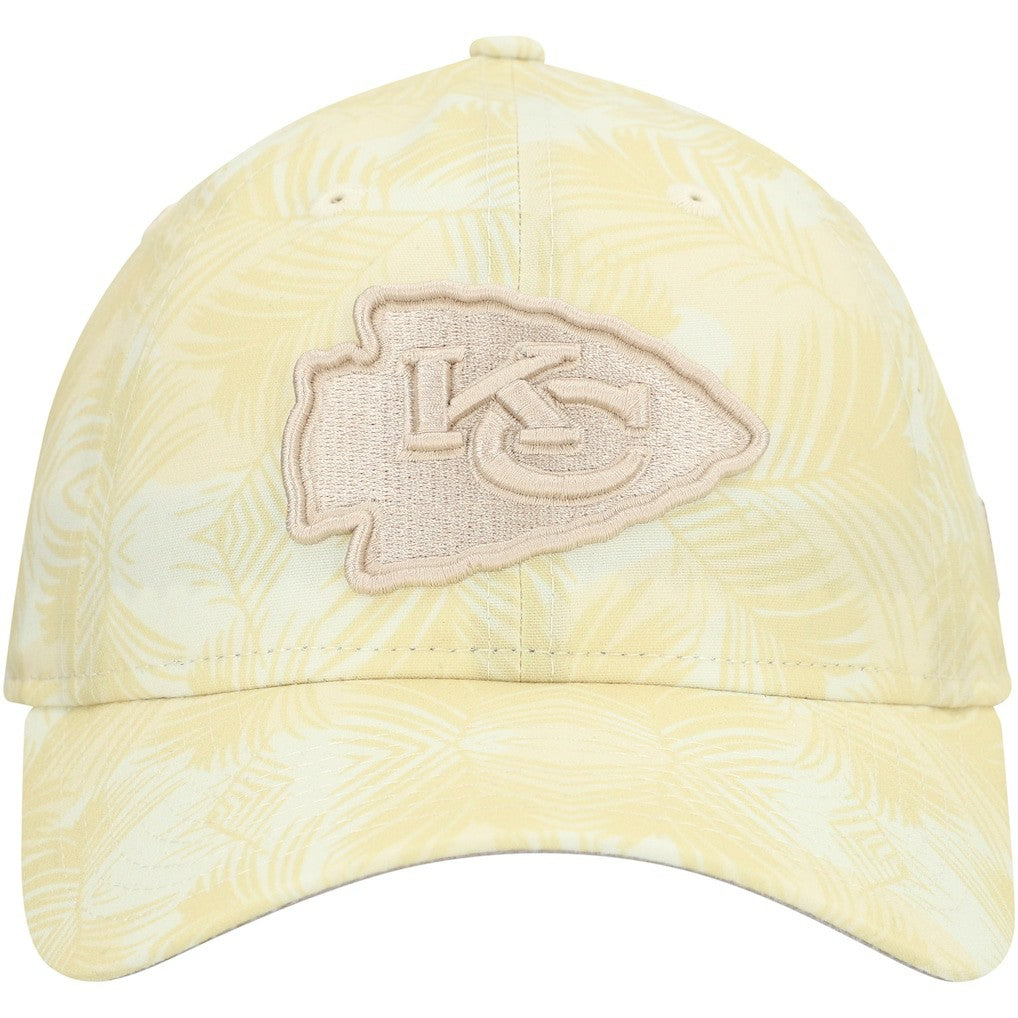 Kansas City Chiefs New Era Women's Frond 9TWENTY Adjustable Hat Cream - NFL