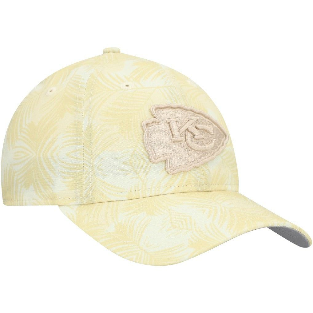 Kansas City Chiefs New Era Women's Frond 9TWENTY Adjustable Hat Cream - NFL