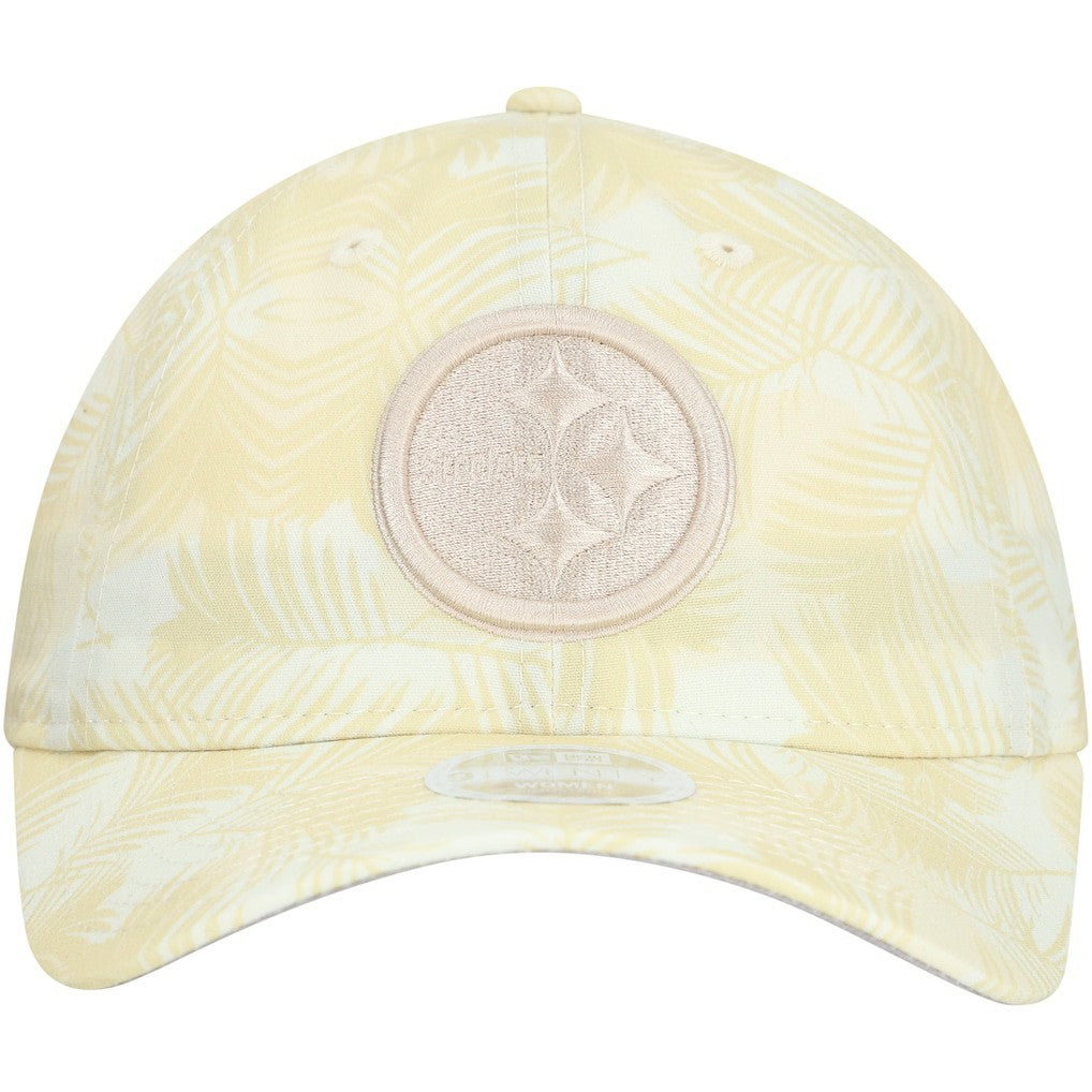 Pittsburgh Steelers New Era Women's Frond 9TWENTY Adjustable Hat Cream - NFL