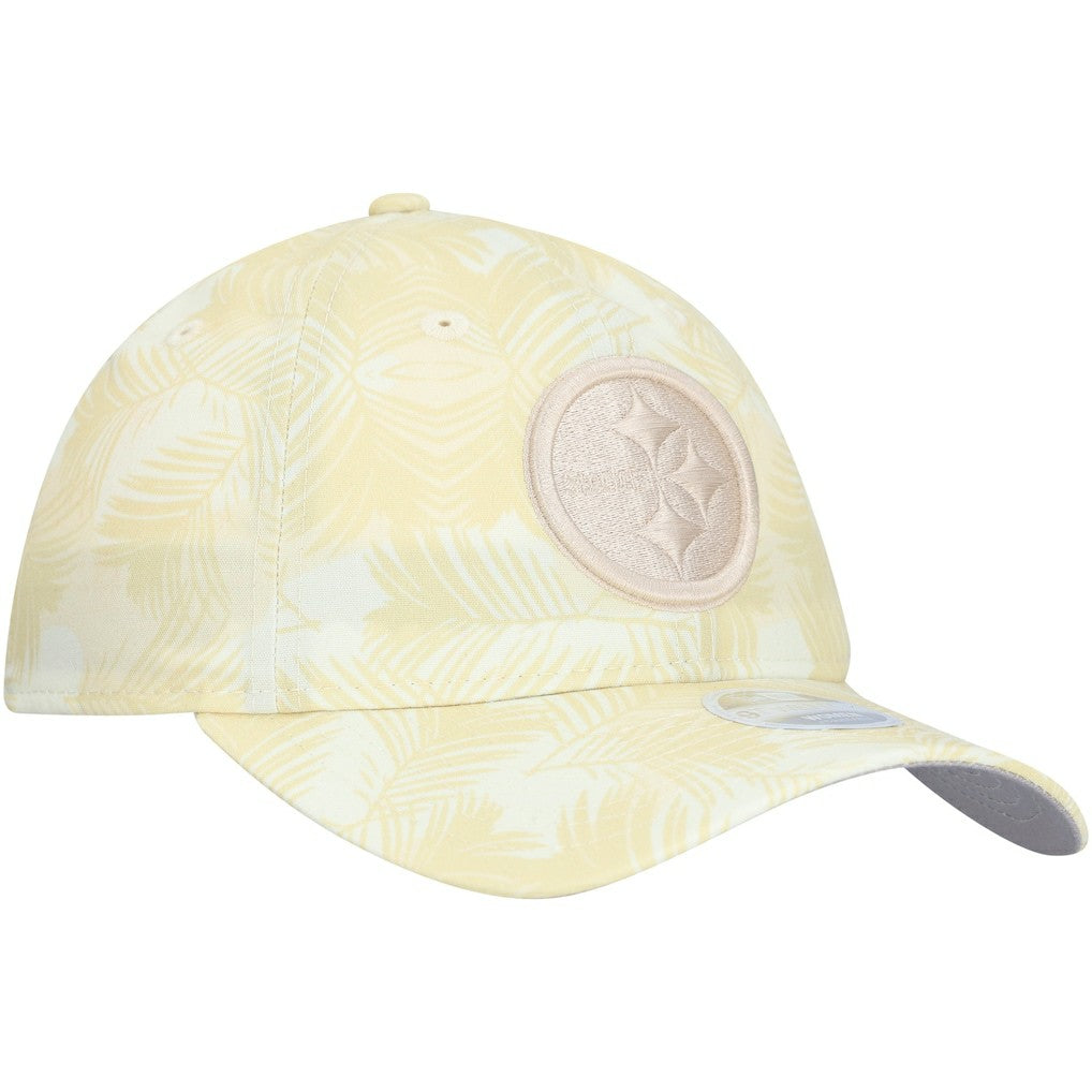 Pittsburgh Steelers New Era Women's Frond 9TWENTY Adjustable Hat Cream - NFL
