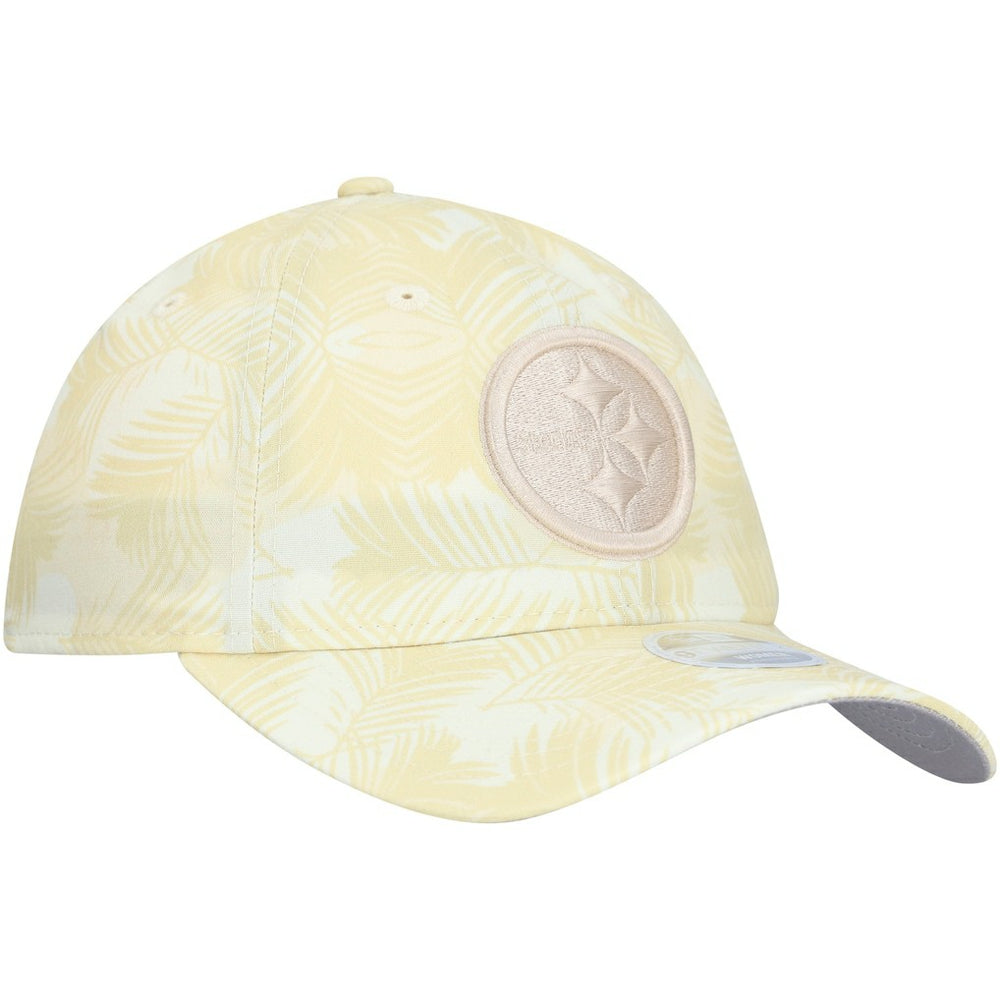 Pittsburgh Steelers New Era Women's Frond 9TWENTY Adjustable Hat Cream - NFL