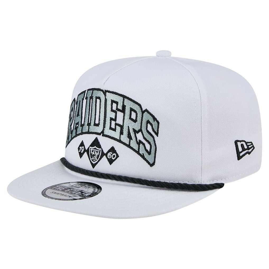 Las Vegas Raiders New Era Diamond Golfer Snapback Hat White - NFL