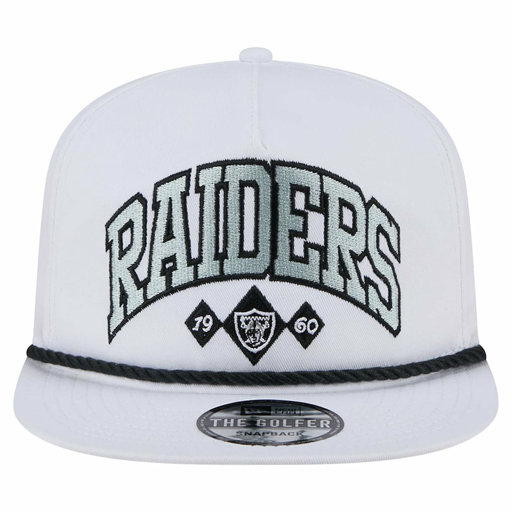 Las Vegas Raiders New Era Diamond Golfer Snapback Hat White - NFL