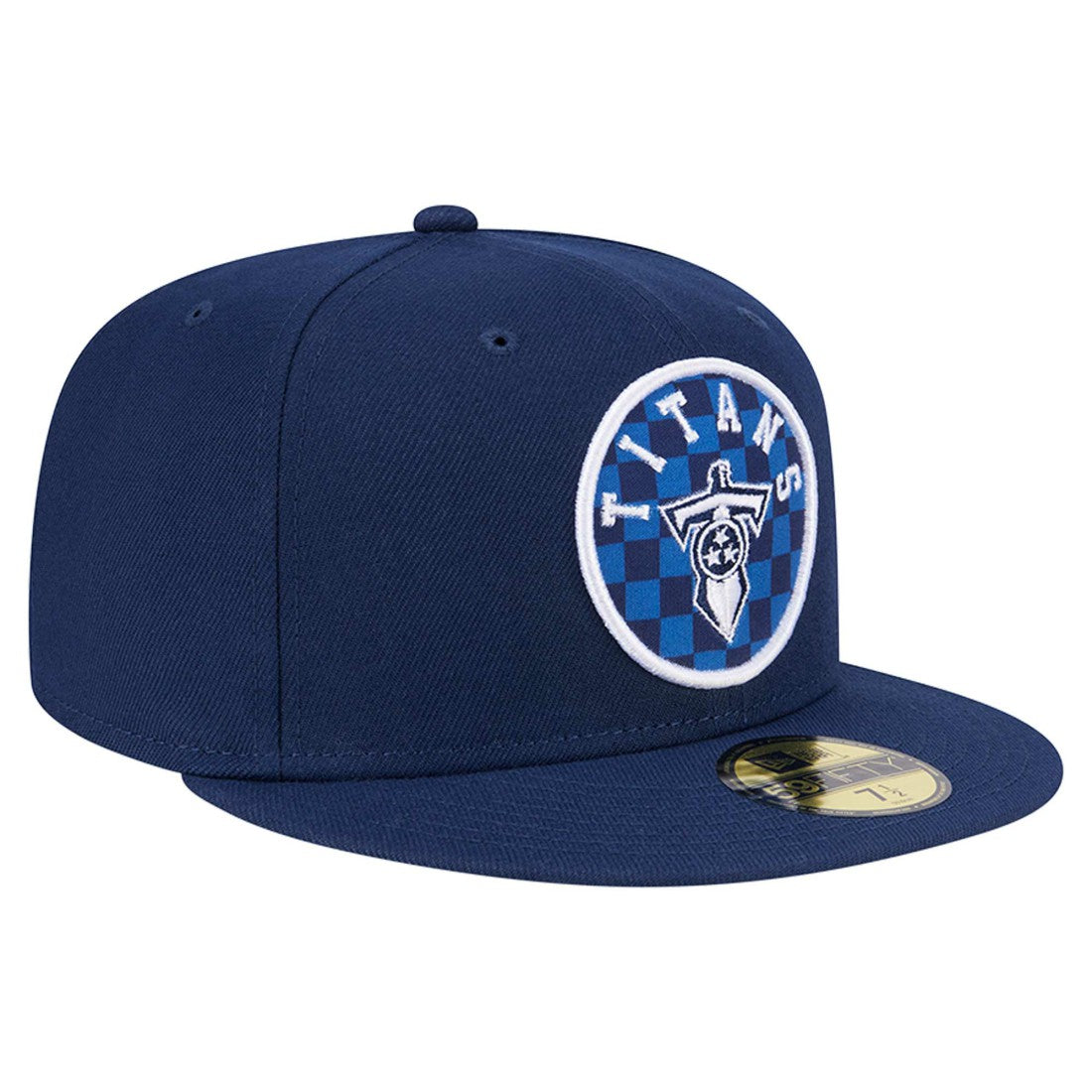 Tennessee Titans New Era Checkered 59FIFTY Fitted Hat Navy - NFL