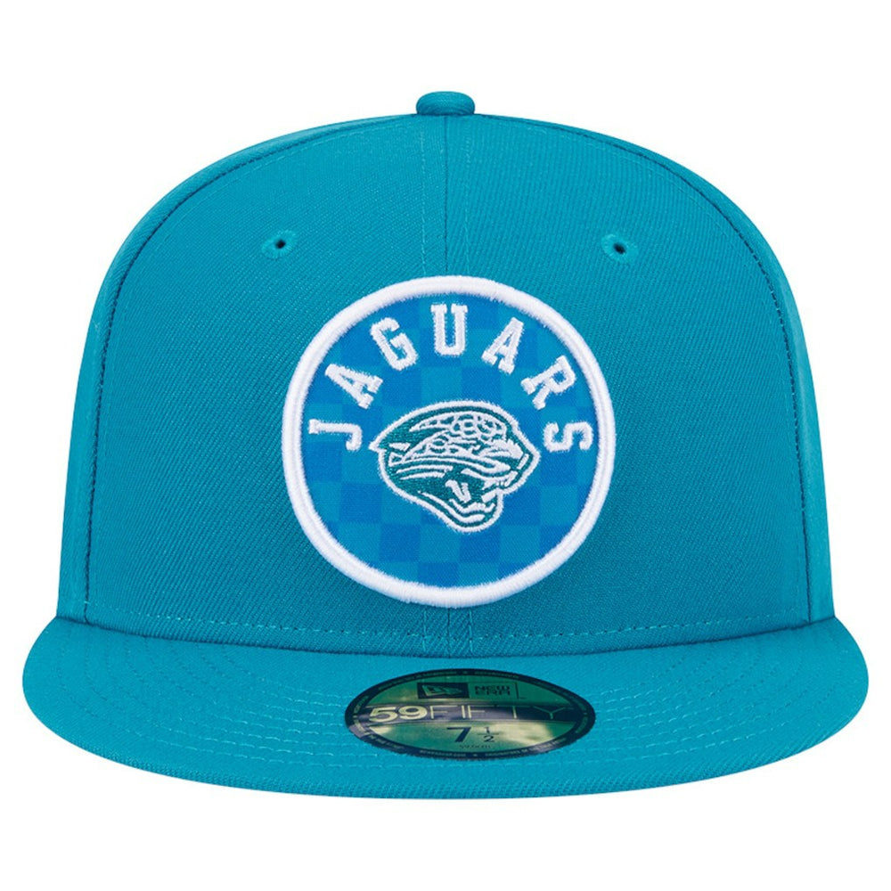 Jacksonville Jaguars New Era Checkered 59FIFTY Fitted Hat Teal - NFL