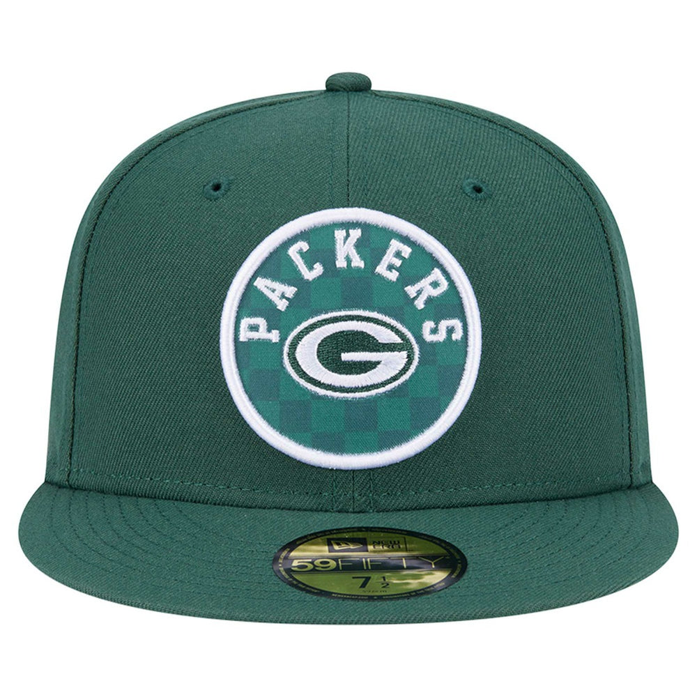 Green Bay Packers New Era Checkered 59FIFTY Fitted Hat Green - NFL