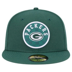 Green Bay Packers New Era Checkered 59FIFTY Fitted Hat Green - NFL