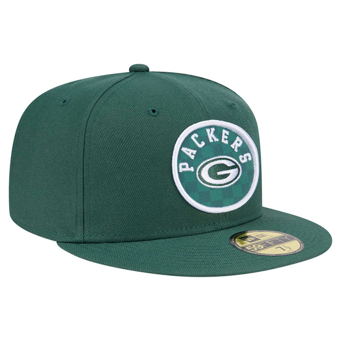 Green Bay Packers New Era Checkered 59FIFTY Fitted Hat Green - NFL