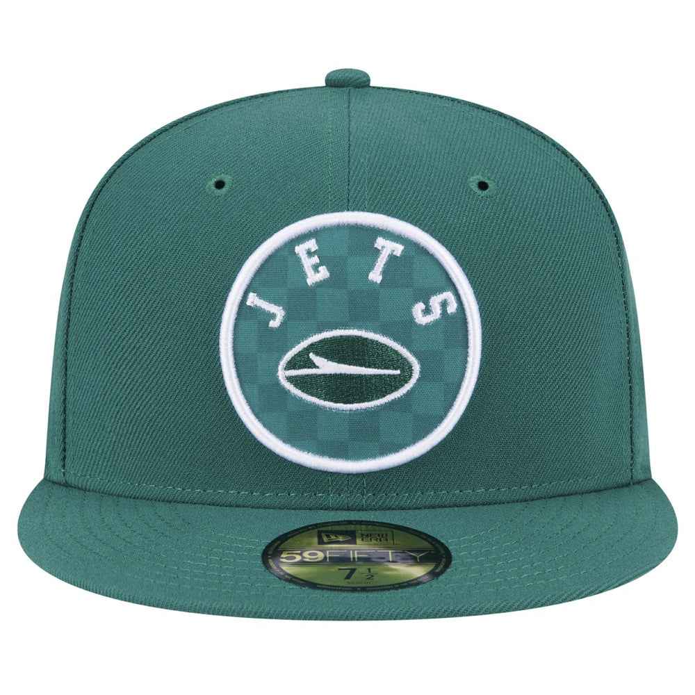 New York Jets New Era Checkered 59FIFTY Fitted Hat Green - NFL