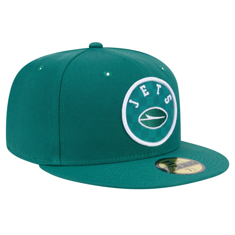 New York Jets New Era Checkered 59FIFTY Fitted Hat Green - NFL