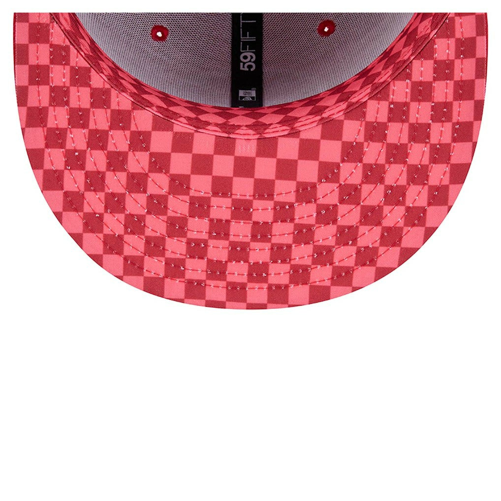 San Francisco 49ers New Era Checkered 59FIFTY Fitted Hat Scarlet - NFL