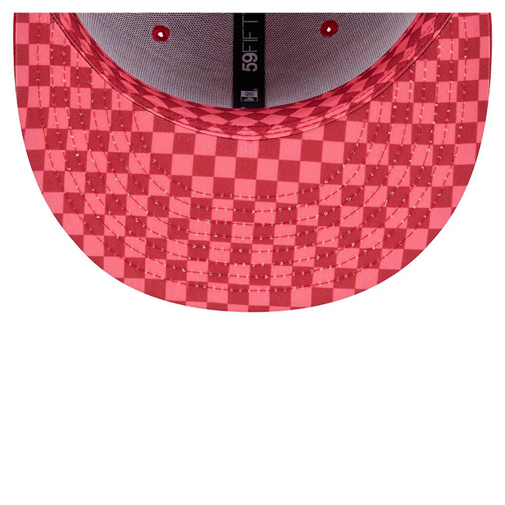 San Francisco 49ers New Era Checkered 59FIFTY Fitted Hat Scarlet - NFL