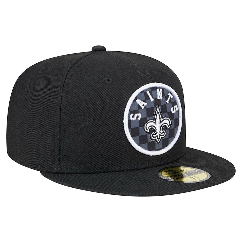New Orleans Saints New Era Checkered 59FIFTY Fitted Hat Black - NFL