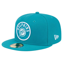 Miami Dolphins New Era Checkered 59FIFTY Fitted Hat Aqua - NFL