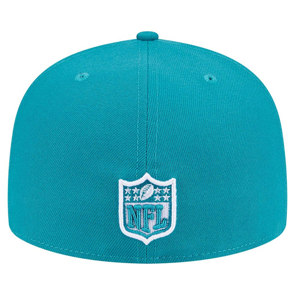 Miami Dolphins New Era Checkered 59FIFTY Fitted Hat Aqua - NFL