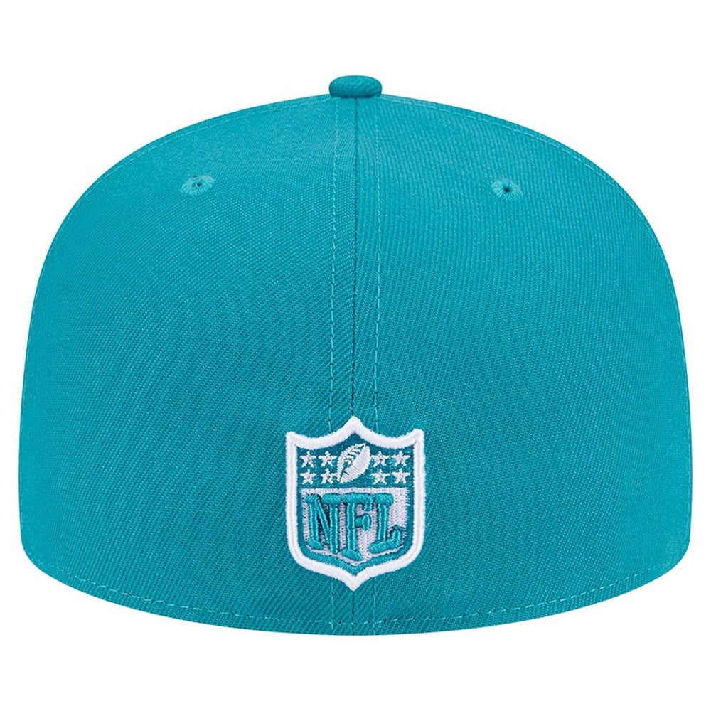 Miami Dolphins New Era Checkered 59FIFTY Fitted Hat Aqua - NFL