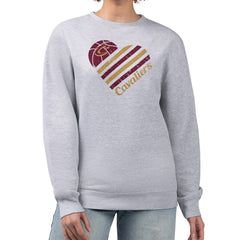 NBA - Cleveland Cavaliers G-III 4Her by Carl Banks Women's Heart Graphic Fleece Pullover Sweatshirt - Heather Gray