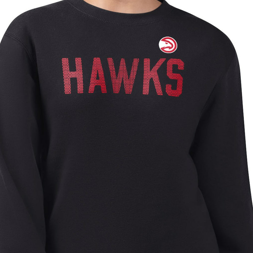 NBA - Atlanta Hawks G-III 4Her by Carl Banks Women's Dot Print Team Graphic Fleece Pullover Sweatshirt - Black