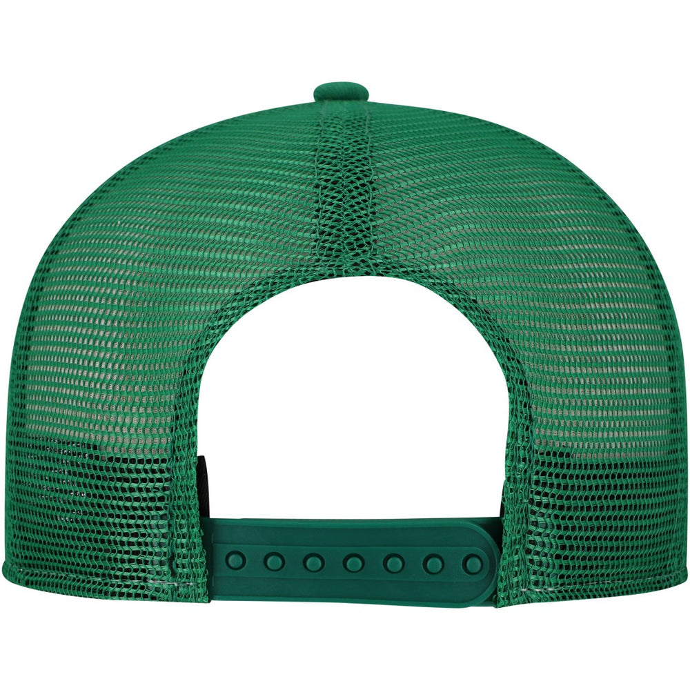New York Jets New Era Striped A-Frame 9FIFTY Adjustable Trucker Snapback Hat White/Green - NFL
