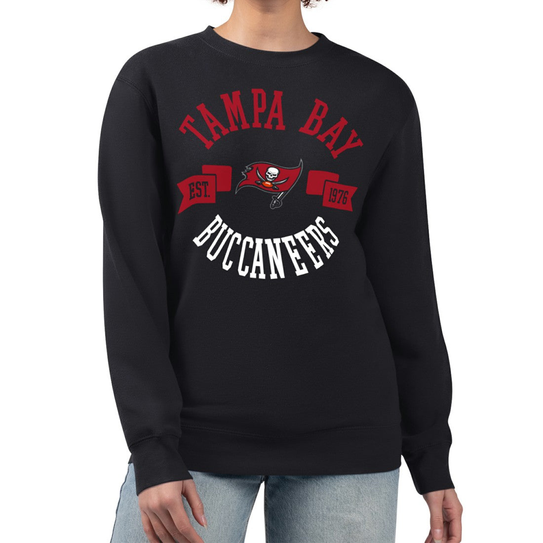 Tampa Bay Buccaneers G-III 4Her by Carl Banks Women's Large Team Graphic Fleece Pullover Sweatshirt Black - NFL