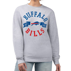 Buffalo Bills G-III 4Her by Carl Banks Women's Large Team Graphic Fleece Pullover Sweatshirt Heather Gray - NFL