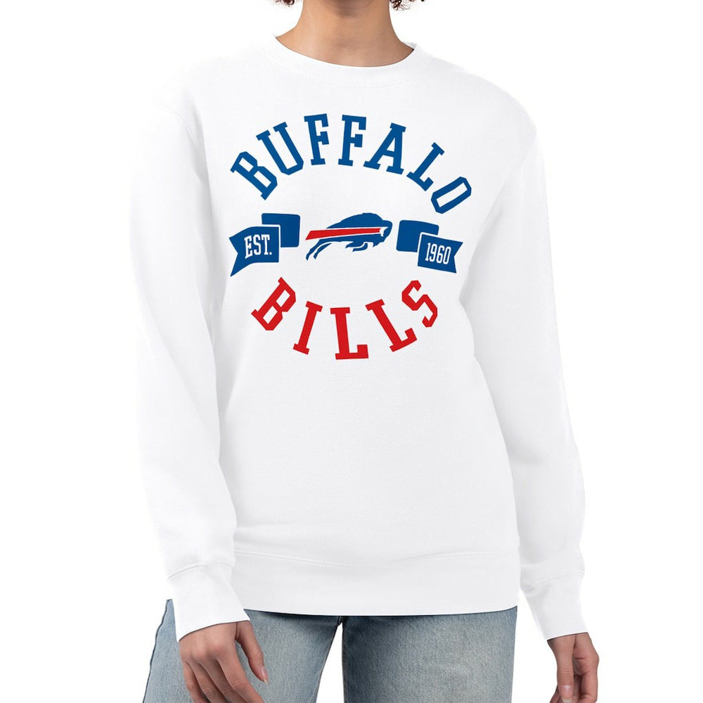 Buffalo Bills G-III 4Her by Carl Banks Women's Large Team Graphic Fleece Pullover Sweatshirt White - NFL