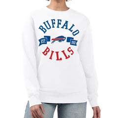 Buffalo Bills G-III 4Her by Carl Banks Women's Large Team Graphic Fleece Pullover Sweatshirt White - NFL