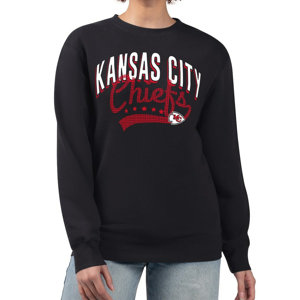 Kansas City Chiefs G-III 4Her by Carl Banks Women's Filigree Logo Graphic Fleece Pullover Sweatshirt Black - NFL