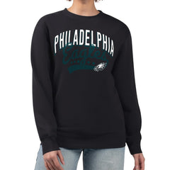 Philadelphia Eagles G-III 4Her by Carl Banks Women's Filigree Logo Graphic Fleece Pullover Sweatshirt Black - NFL