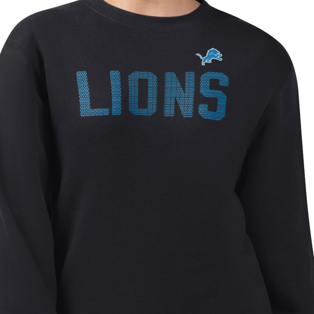 Detroit Lions G-III 4Her by Carl Banks Women's Dot Print Team Graphic Fleece Pullover Sweatshirt Black - NFL