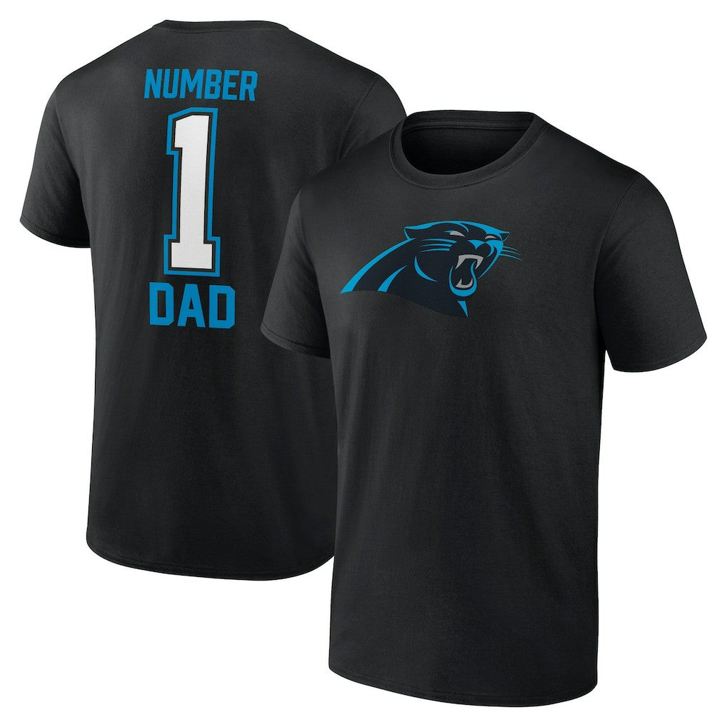 Carolina Panthers Father's Day #1 Dad T-Shirt Black - NFL