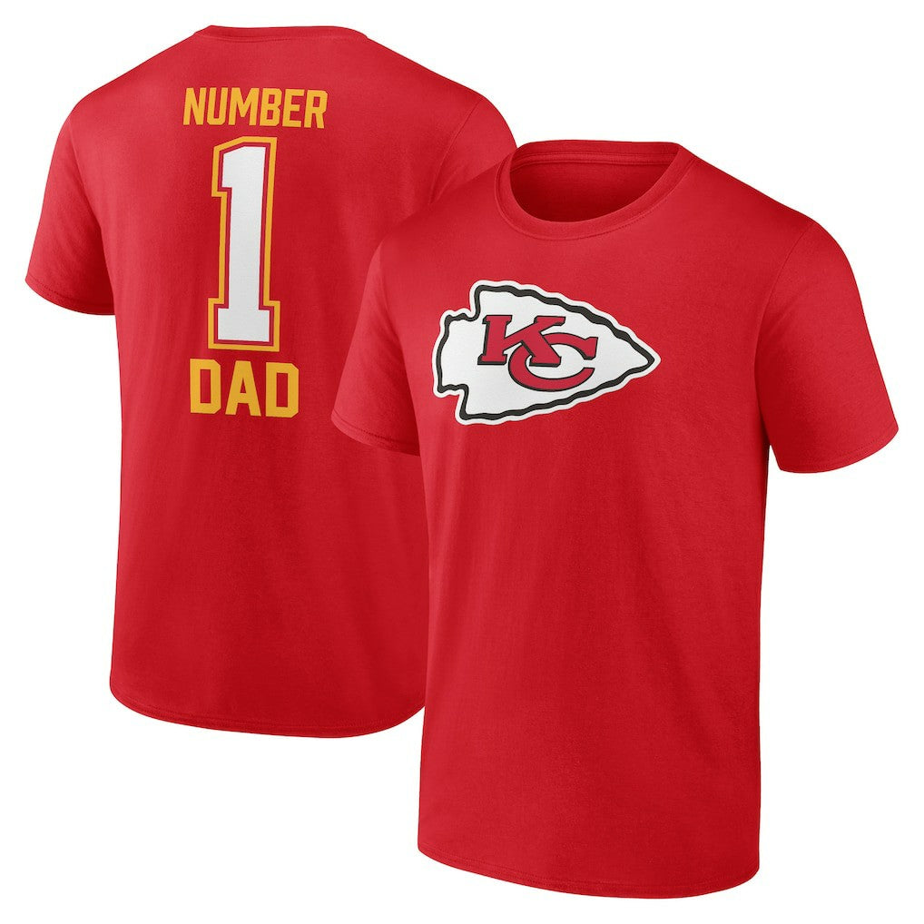 Kansas City Chiefs Father's Day #1 Dad T-Shirt Red - NFL