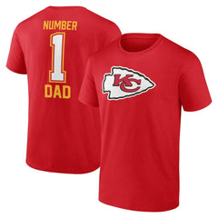 Kansas City Chiefs Father's Day #1 Dad T-Shirt Red - NFL