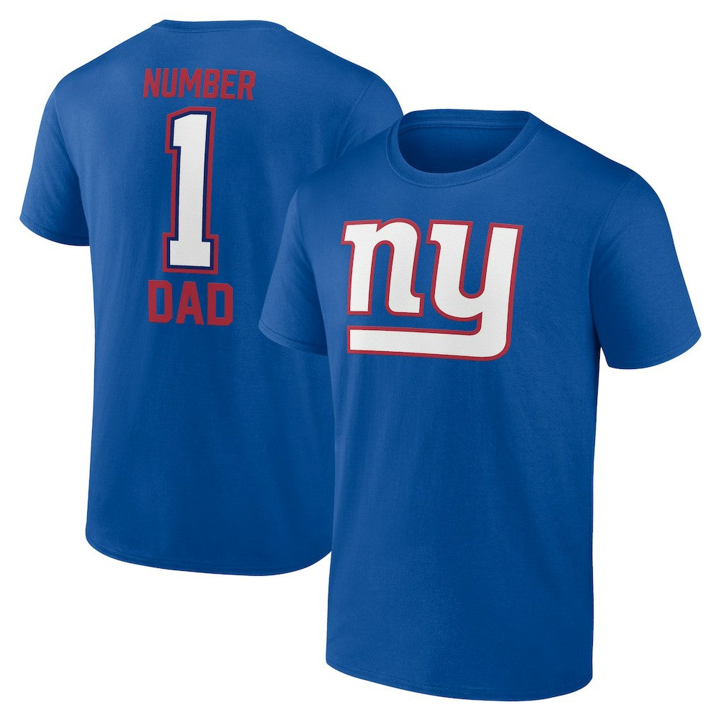 New York Giants Father's Day #1 Dad T-Shirt Royal - NFL
