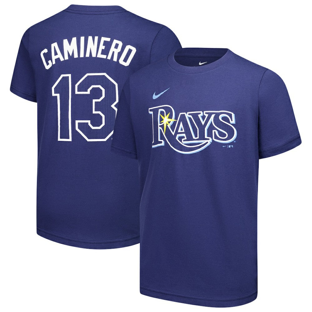 Junior Caminero Tampa Bay Rays Nike Youth Name & Number T-Shirt Clearance