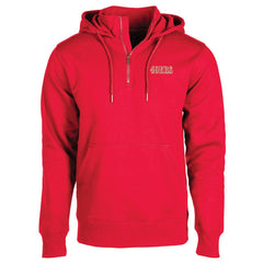 San Francisco 49ers Dunbrooke Unisex Defender Quarter-Zip Hoodie Scarlet - NFL